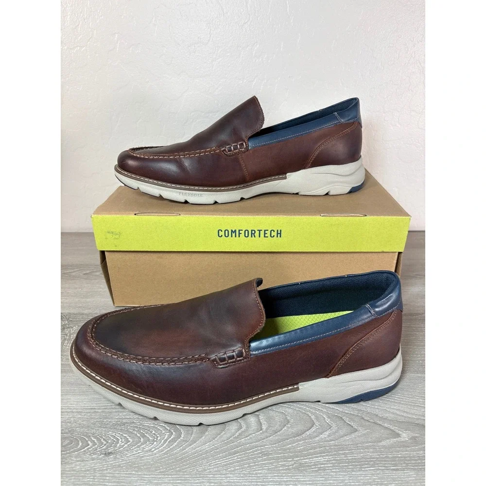 Florsheim Frenzi Venetian Brown Leather Men's Shoes Size‎ 11.5 EU 44.5- NIB